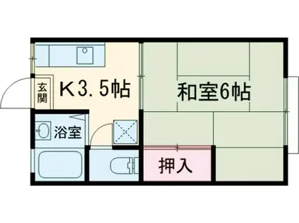 メゾンド・リビエールⅠ(1DK/1階)の間取り写真