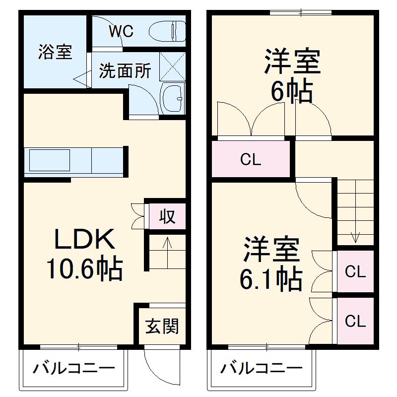 フルハウス(2LDK)の間取り写真