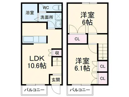 フルハウス(2LDK)の間取り写真