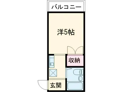 ガーデンスクエア国立(1K/4階)の間取り写真