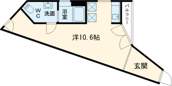 SAKAMURA HOUSE(1K/4階)の間取り写真