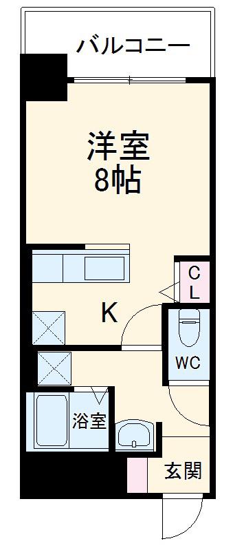 サンパレス植田(ワンルーム/10階)の間取り写真