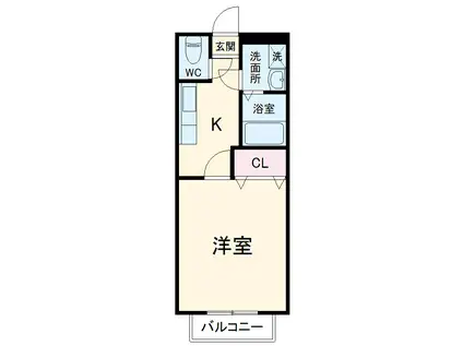 第5カネイ八帖北町アパート(1K/1階)の間取り写真
