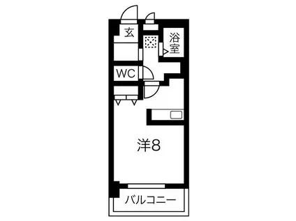 サンパレス植田(ワンルーム/6階)の間取り写真