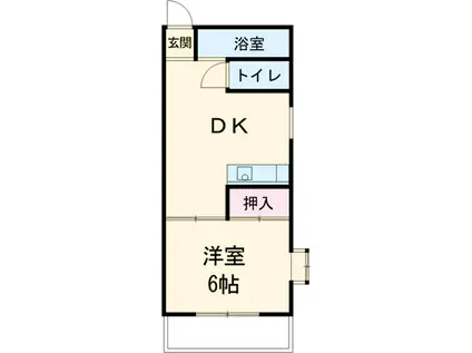 ヴェルドミール湘南台(1DK/1階)の間取り写真