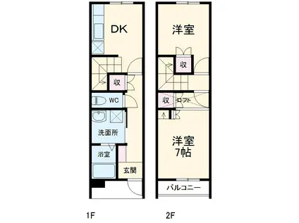 アルファ２０(2DK)の間取り写真