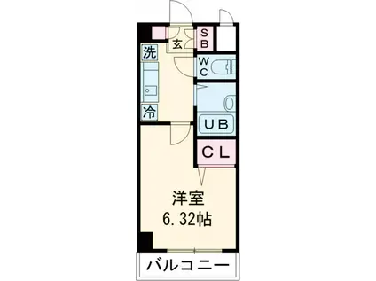 スペーシア高円寺Ⅱ(1K/3階)の間取り写真