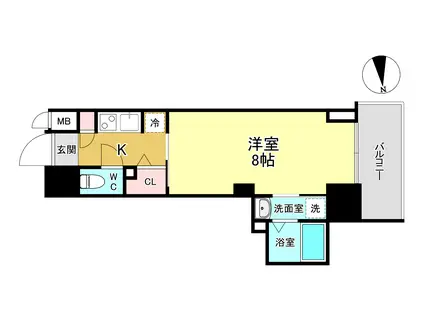 S-RESIDENCE江坂LIBLE(1K/10階)の間取り写真