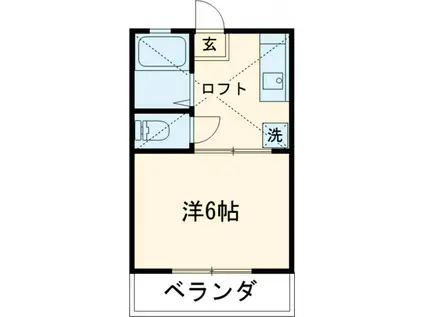 メゾン梶野(1K/1階)の間取り写真