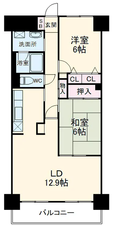エランドールけやき 2階階 間取り