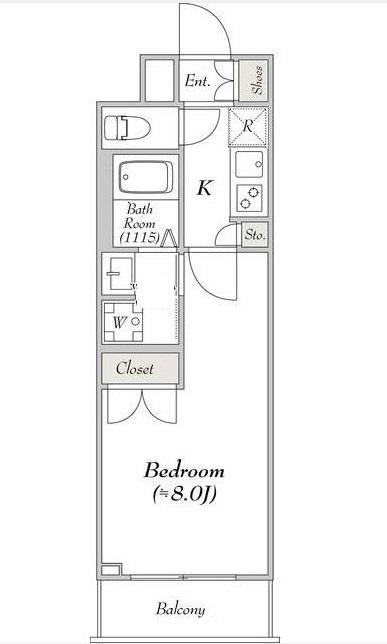 ミリア・レジデンス馬込(1K/4階)の間取り写真