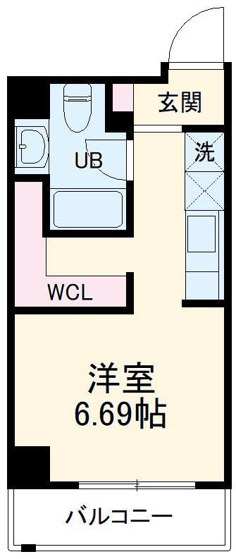 ART APARTMENT IN OOTAKA-NO-MOR(ワンルーム/8階)の間取り写真