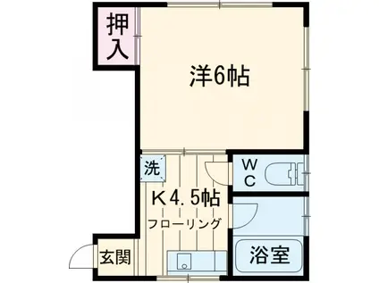 鈴木コーポ(1K/3階)の間取り写真