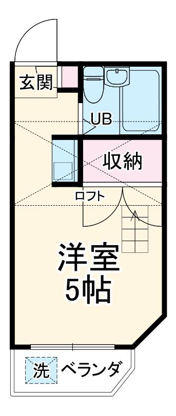 ソリティア所沢第1(ワンルーム/2階)の間取り写真