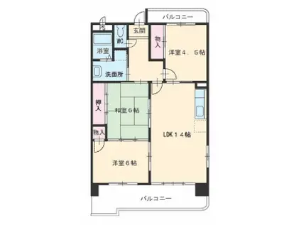 アニヴァーサリ(3LDK/1階)の間取り写真