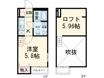RYDE (1K/1階)の間取り写真