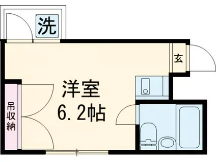 ヴェールドアドニス(ワンルーム/2階)の間取り写真