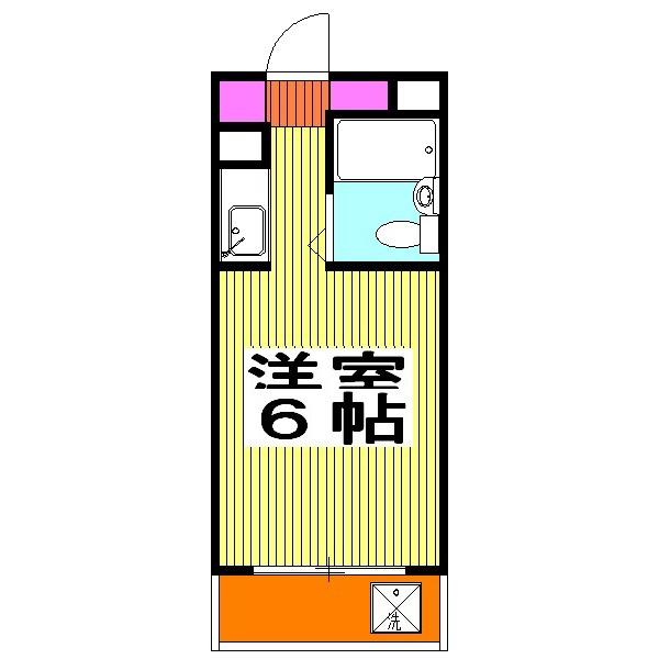 クリスタル赤羽パート1(ワンルーム/3階)の間取り写真