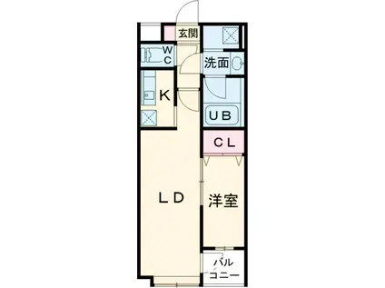 リアンレガーロ井尻ステーションウエスト館(1LDK/4階)の間取り写真