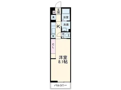 リブリ・エスポワール ノア(1K/3階)の間取り写真