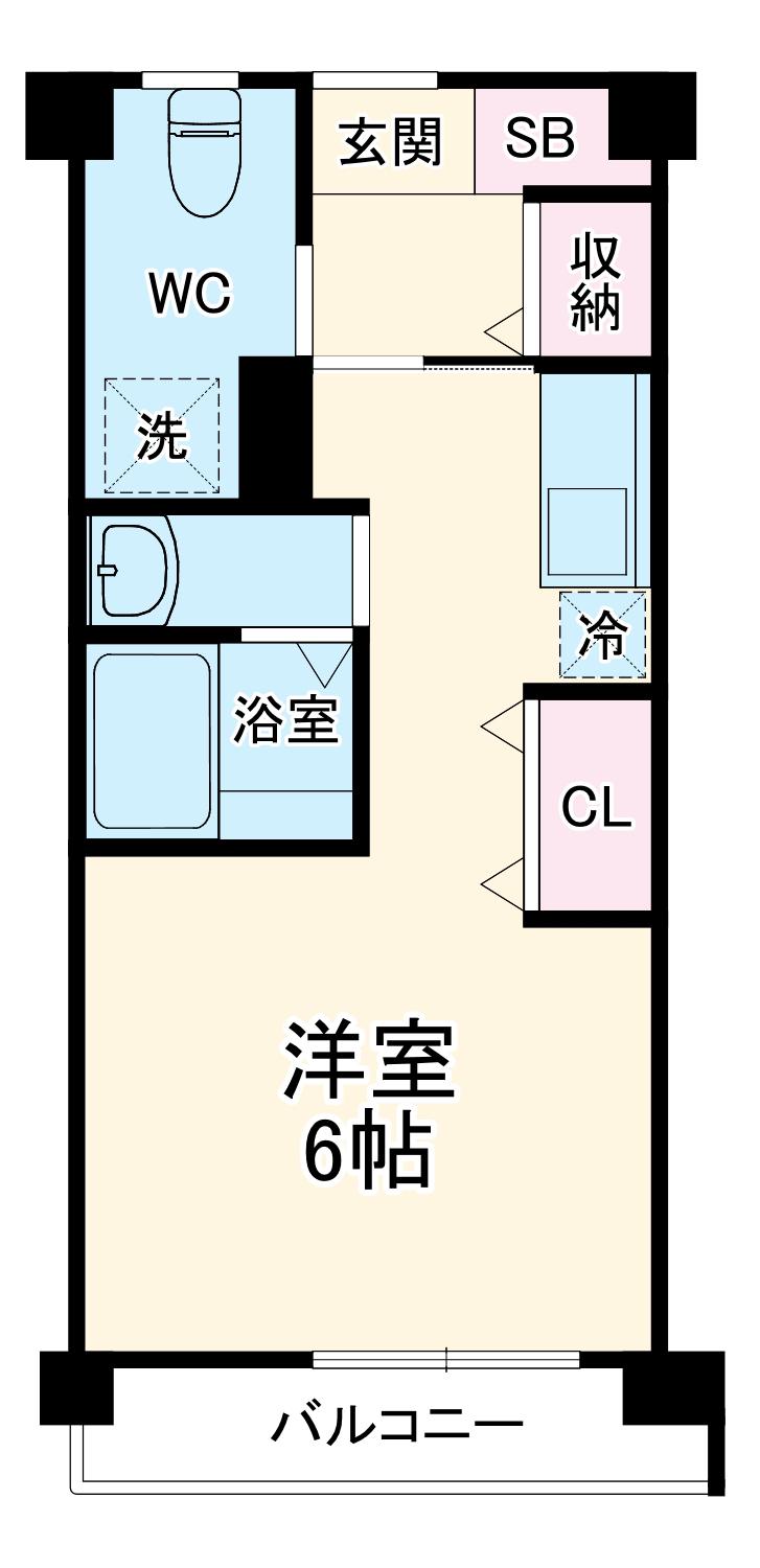 行徳マンション(ワンルーム/3階)の間取り写真