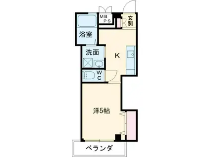 石川マンション(1K/3階)の間取り写真