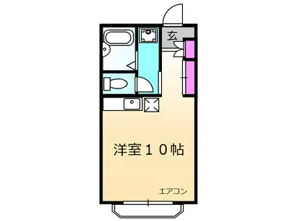 エイ・エスハイツ1(ワンルーム/1階)の間取り写真