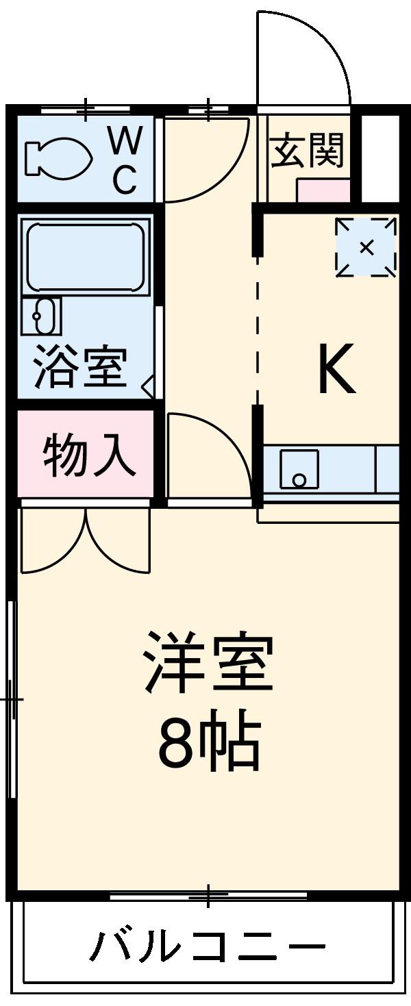 アネックス豊Ⅱ(1K/1階)の間取り写真