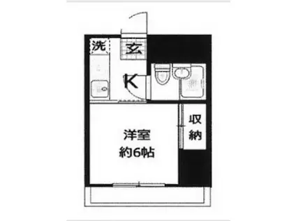 リバーサイド石神井(1K/2階)の間取り写真