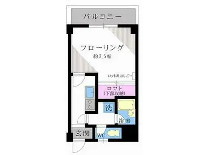 ファストレジデンス佐野(1K/3階)の間取り写真