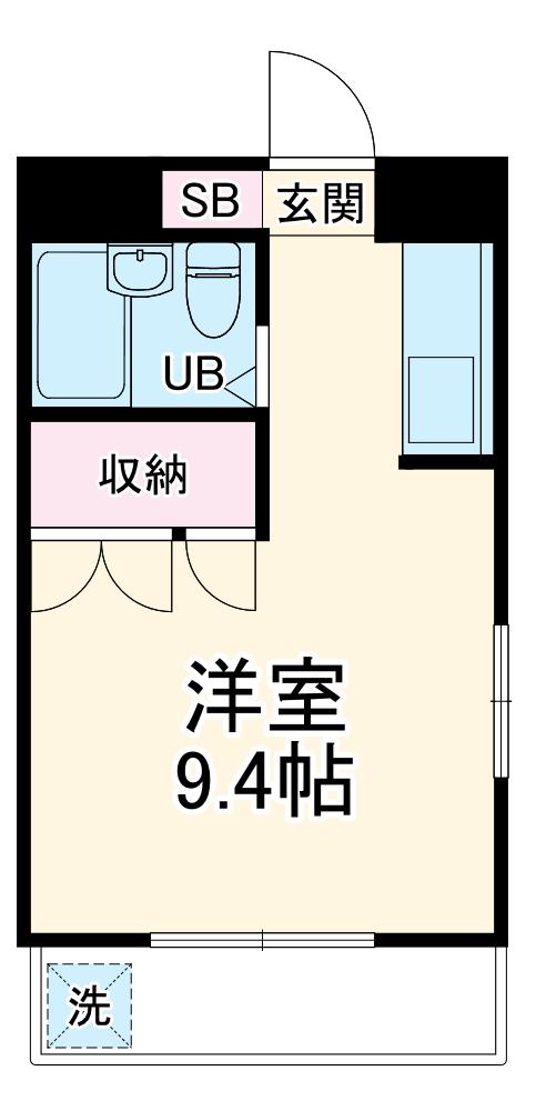 シャルム大堀(ワンルーム/1階)の間取り写真