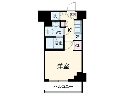 SHOKEN RESIDENCE新丸子Ⅱ(1K/6階)の間取り写真