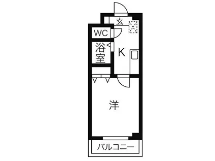テラス金山(1K/1階)の間取り写真