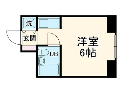 キンダーハウゼン(ワンルーム/1階)の間取り写真