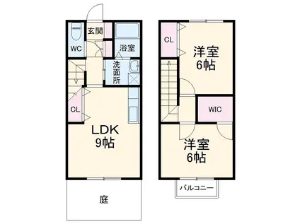 テラスハウス腹福(2LDK)の間取り写真