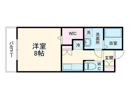 ベルコリーヌ八事山(1K/1階)の間取り写真