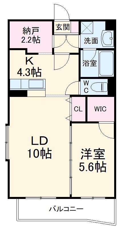 ロゼックⅡ南大高(1SLDK/2階)の間取り写真