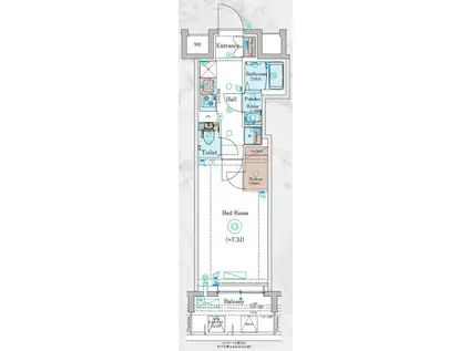 オーパスホームズ川口(1K/3階)の間取り写真