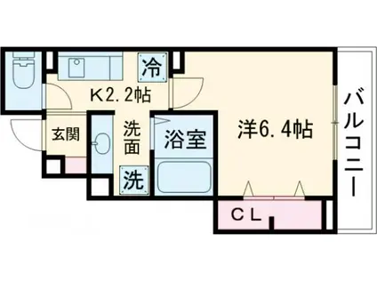 エクセリア高島平1(1K/1階)の間取り写真