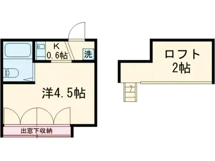 フルールポプリ(ワンルーム/1階)の間取り写真