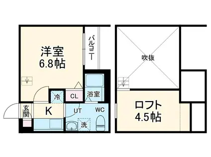 サクラパレス(1K/2階)の間取り写真