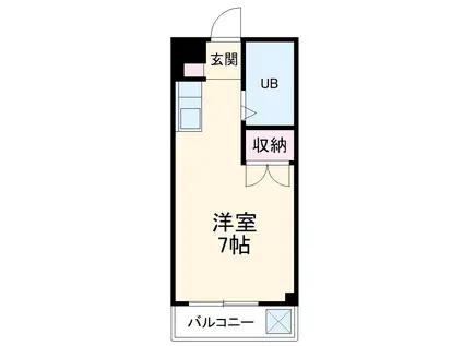 八事イースト(ワンルーム/3階)の間取り写真