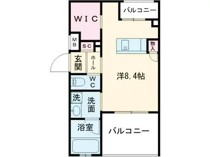 GRANDUO高円寺Ⅲ(ワンルーム/1階)の間取り写真