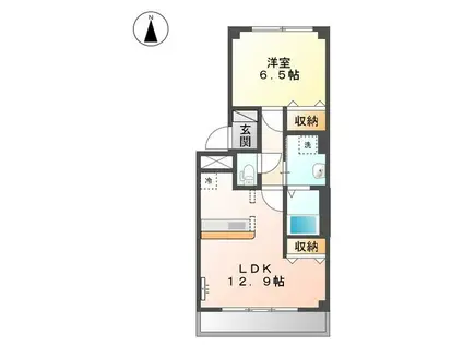 ESPOIR15(1LDK/2階)の間取り写真
