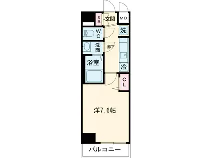 プレサンス ジェネ 赤羽真正寺坂(1K/2階)の間取り写真