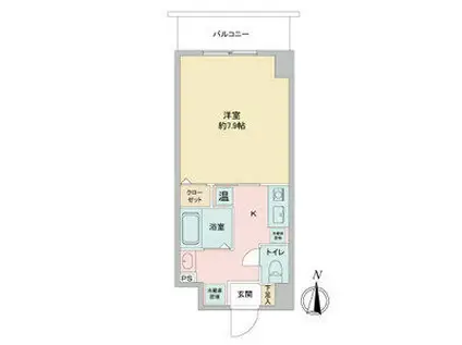 サン名駅南ビル(1K/8階)の間取り写真