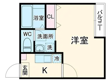 リベルテ大和田(1K/1階)の間取り写真