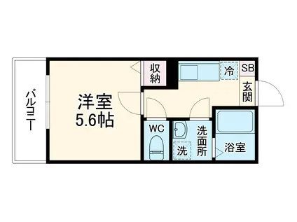 MELDIA八千代台北1丁目A(1K/3階)の間取り写真