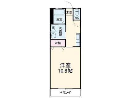 フォレスト半田(1K/2階)の間取り写真