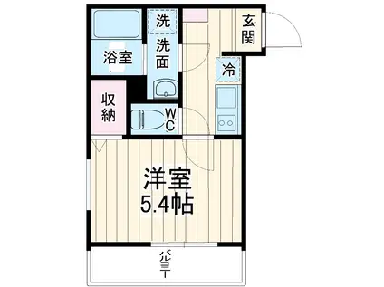 MELDIA八千代台北1丁目B号棟(1K/1階)の間取り写真